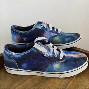 VANS Cosmic Galaxy Space Sneakers Kids 4 / Women 6 Tennis Shoes Tie-Dye Blue